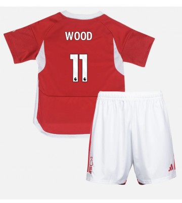 Nottingham Forest Chris Wood #11 Hemmaställ Barn 2023-24 Kortärmad (+ Korta byxor)